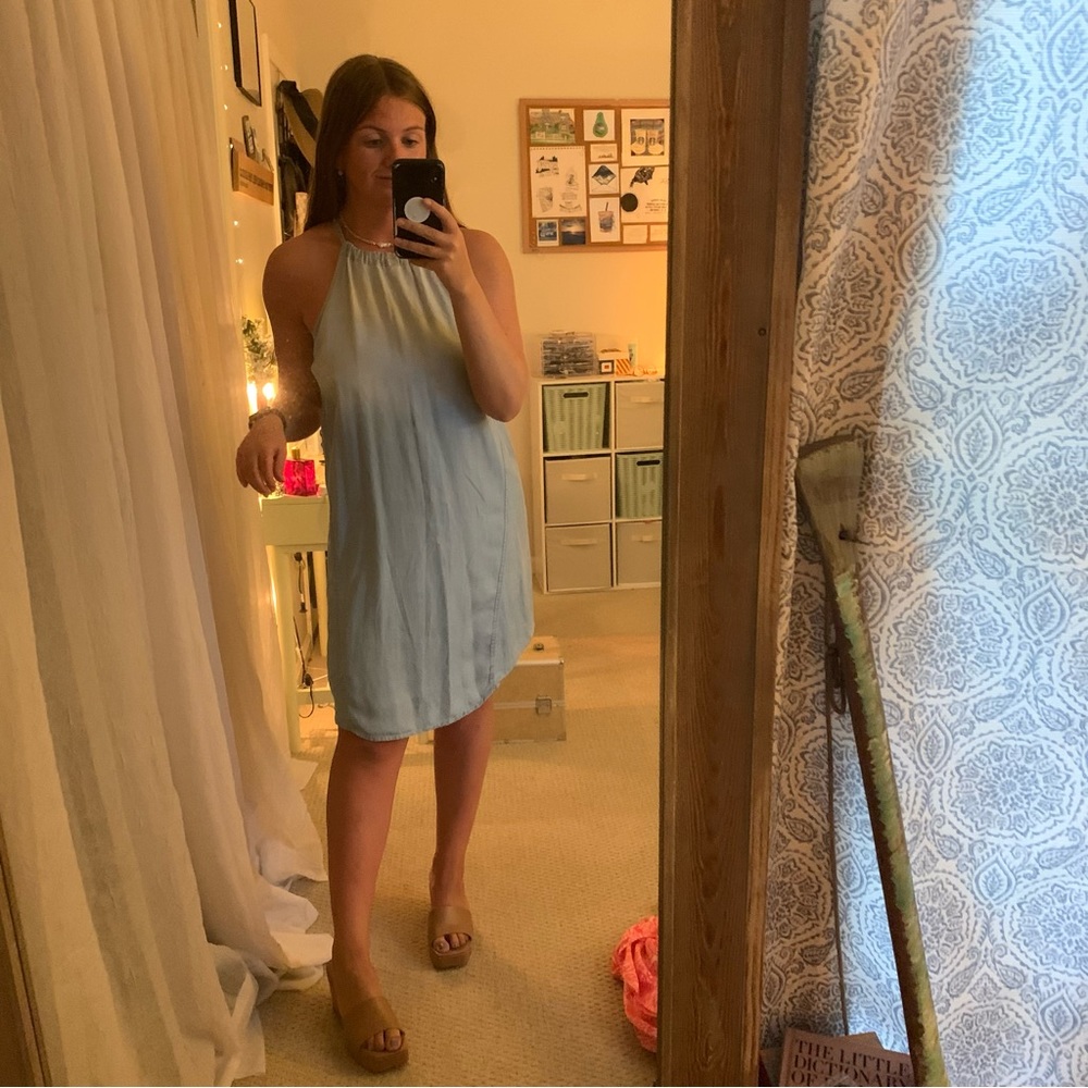Chambray Mini Dress